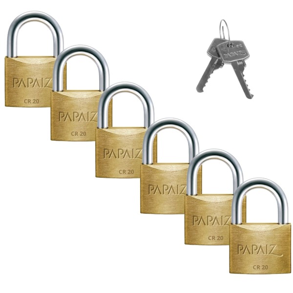 Cadeado Pequeno 20mm Haste Curta Latão Maciço Dourado Com Cha