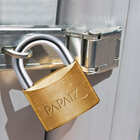 Cadeado Pequeno 20mm Haste Curta Latão Maciço Dourado Com Cha