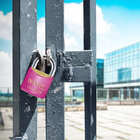 Cadeado Pequeno 20mm Haste Curta Latão Maciço Rosa Com Chave