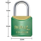 Cadeado Pequeno 20mm Haste Curta Latão Maciço Verde Com Chave