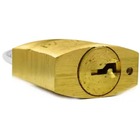 Cadeado Pequeno 30mm Haste Longa Latão Maciço Dourado Com Cha