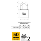 Cadeado Piller 50mm 1051 00zlt