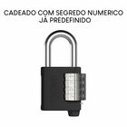 Cadeado Segredo 40mm Preto Zamac Stam