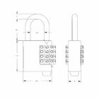 Cadeado Segredo 40mm Preto Zamac Stam