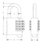 Cadeado Segredo Stam 40mm Preto Fosco