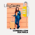 Cadeado Stam Life Colors 20mm Com Segredo Amarelo 3 Peças