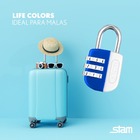 Cadeado Stam Life Colors 20mm Com Segredo Vermelho