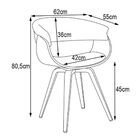 Cadeia Betina Linho Creme Base Em Madeira - D'rossi
