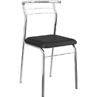 Cadeira 1708 Cromado/napa - Móveis Carraro. - Preto