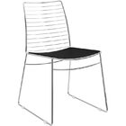 Cadeira 1712 Cromada - Móveis Carraro - Preto