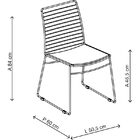 Cadeira 1712 Cromada - Móveis Carraro - Preto