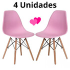Cadeira 4 Unidades Charles Eames Eiffel Para Sala Comercial