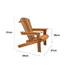 Cadeira  Adirondack Pavão   Madeira  Maciça  Teca