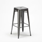 Cadeira  Alta Banqueta Ferro Francesa  Bar Gourmet Preto