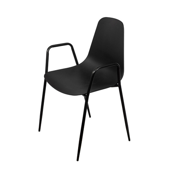 Cadeira Abi Com Braço - Preto