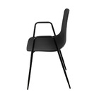 Cadeira Abi Com Braço - Preto