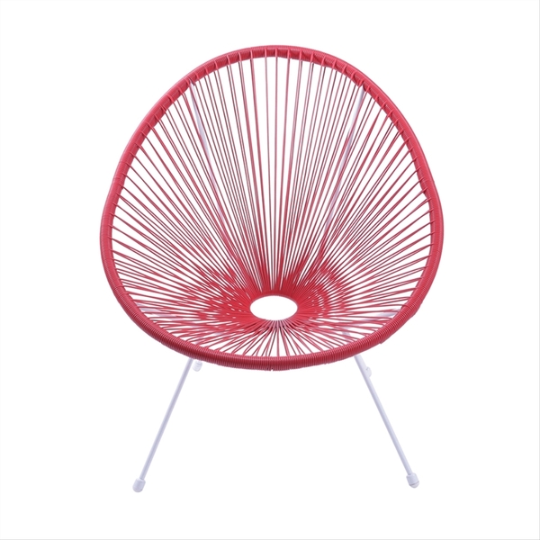 Cadeira Acapulco Cordas Em Pvc Vermelha - Or Design