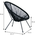 Cadeira Acapulco Estrutura Em Aço Cinza