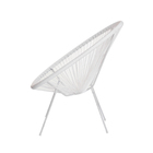 Cadeira Acapulco Oval PVC Base Ferro Pintado Branca