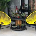 Cadeira Acapulco Poltrona Fibra Sintética - Azul Royal