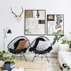 Cadeira Acapulco Poltrona Fibra Sintética - Preta