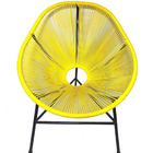 Cadeira Acapulco Três Pés Com Fios De Fibra  Amarelo