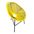 Cadeira Acapulco Três Pés Com Fios De Fibra  Amarelo