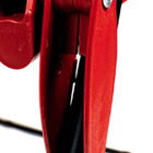 Cadeira Aço Carbono Praia Alta Dobrável Reforçado - Vermelho