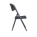 Cadeira de Aço e Resina Dobrável sem Braço Bertioga Preto e Cinza Plicosa
