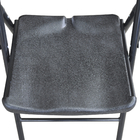 Cadeira de Aço e Resina Dobrável sem Braço Bertioga Preto e Cinza Plicosa