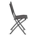 Cadeira Aço Emys 83x42x52cm Cinza Escuro Naterial