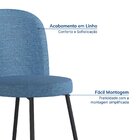 Cadeira Aço Love Cabecasa Madeiraoriginals Preto/azul