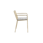 Cadeira Aço Luxa 78x56cm Dourada Naterial