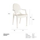 Cadeira Acrílica Sophia - Branco Off-white