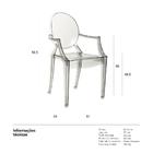 Cadeira Acrílica Sophia - Fumê