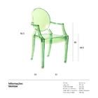 Cadeira Acrílica Sophia - Verde Translúcido