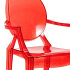 Cadeira Acrílica Sophia - Vermelho Translúcido