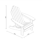 Cadeira Adirondak Madeira Plástica Arco Marrom MBS