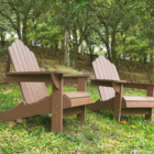 Cadeira Adirondak Madeira Plástica Arco Marrom MBS