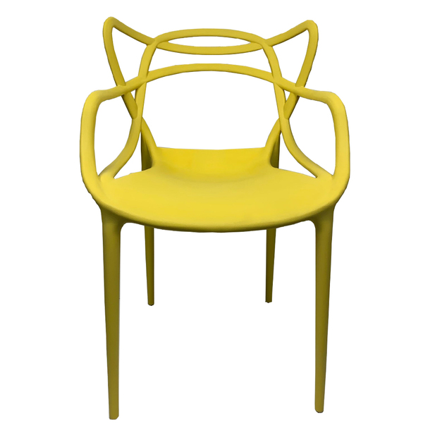 Cadeira Allegra Empilhável Cozinha Mesa Sala Jantar Amarelo