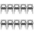 Cadeira Allegra Preta - Kit Com 10