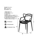 Cadeira Allegra Preto Com Braço Sala Cozinha 150kg