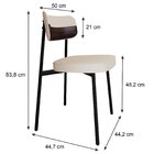Cadeira Alloa Fixa Com 4 Pés 500 X 447 X 838 Mm Com 2 Unidade