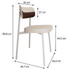 Cadeira Alloa Fixa Com 4 Pés 50 X 44,7 X 83,8 Cm Com 2 Unidad