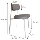 Cadeira Alloa Fixa Com 4 Pés 50 X 44,7 X 83,8 Cm Com 2 Unidad