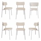 Cadeira Alloa Fixa Com 4 Pés 50 X 44,7 X 83,8 Cm Com 6 Unidad