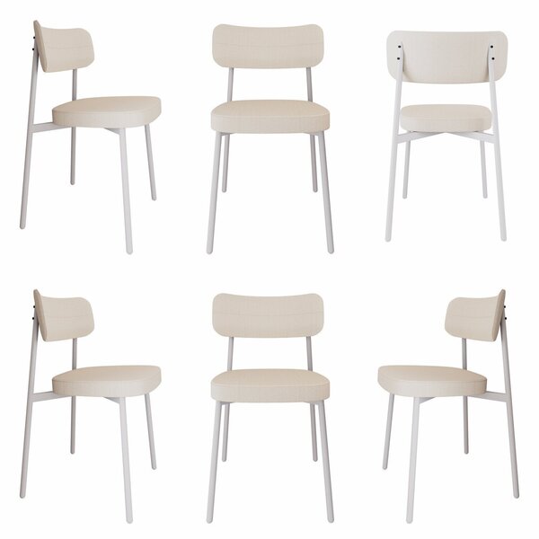 Cadeira Alloa Fixa Com 4 Pés 50 X 44,7 X 83,8 Cm Com 6 Unidad