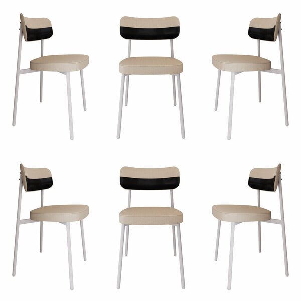 Cadeira Alloa Fixa Com 4 Pés 50 X 44,7 X 83,8 Cm Com 6 Unidad