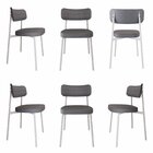 Cadeira Alloa Fixa Com 4 Pés 50 X 44,7 X 83,8 Cm Com 6 Unidad