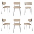 Cadeira Alloa Fixa Com 4 Pés 50 X 44,7 X 83,8 Cm Com 6 Unidad